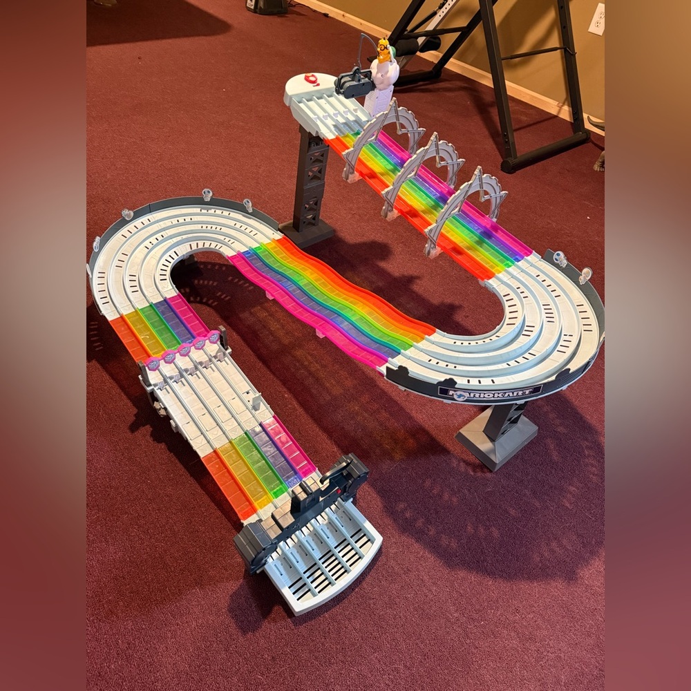 Hot Wheels | Mario Kart Rainbow Road Track